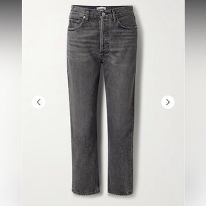Agolde High Rise Jeans in Dark Gray EUC
